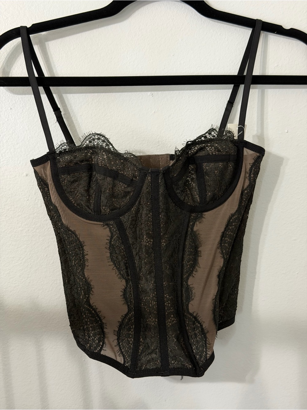 Urban outfitters Black Lace Bustier Corset Top size small
